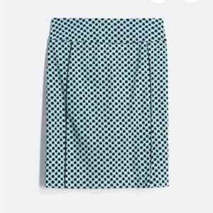 Margaret M Blue, Green, and White Geometric Pencil Skirt